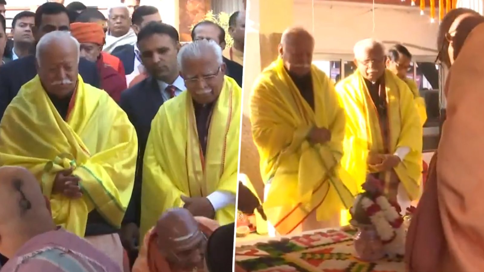 आरएसएस प्रमुख मोहन भागवत और हरियाणा के मुख्यमंत्री ने हरिद्वार में 'दिव्य आध्यात्मिक महोत्सव' का उद्घाटन किया